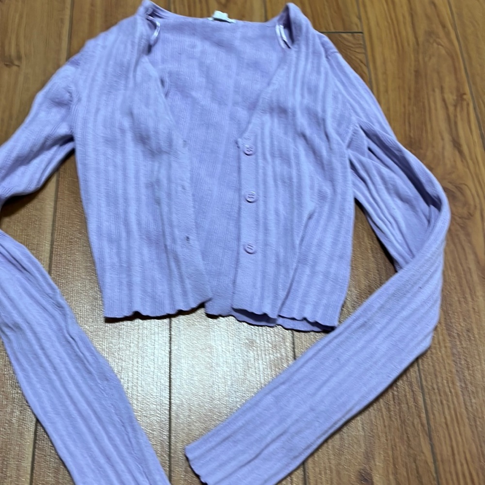 NWOT Garage purple cardigan